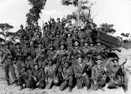 Combatientes cubanos en Cuito Cuanavale, marzo de 1988.