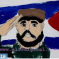 Dibujo infantil dedicado a Fidel. Foto: Tomada de Internet