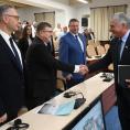 La delegación de la Academia de Ciencias de Belarús que visita Cuba está encabezada por el doctor en Ciencias Económicas Vasili Hurski, secretario científico jefe de ese organismo. Foto: Estudios Revolución