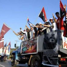 La Caravane de la liberté à son arrivée à Ciego de Avila, avant de poursuivre sa route vers la ville de Las Tunas. Photo: Pastor Batista