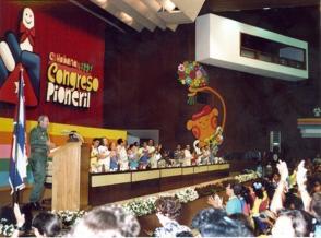 En la clausura del I Congreso de Pioneros, La Habana, 1ro de noviembre de 1991.