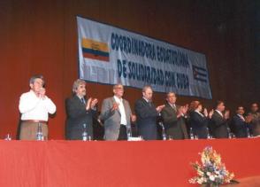 Fidel und Solidaritätsgruppe in Ecuador